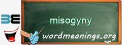 WordMeaning blackboard for misogyny